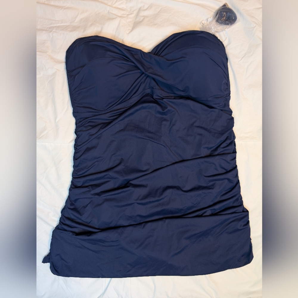 NWT Anna Cole Signature One Piece Swimsuit With Optional Straps Size 22W